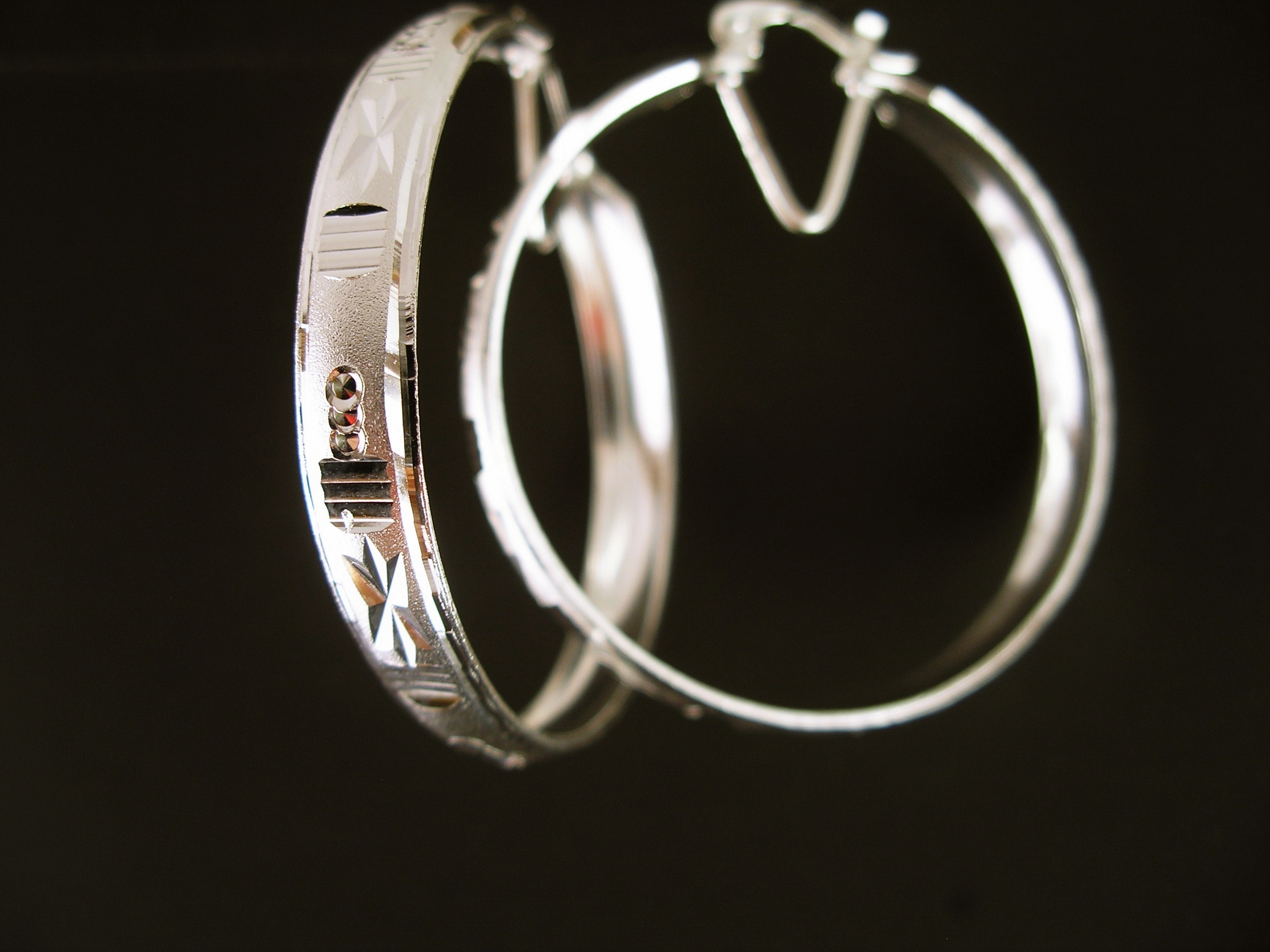 Bangle Earring Hoop with V support LibraLifeStyle Trendz