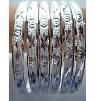 Silver Semanario Bangle /Diamond cut Bangle