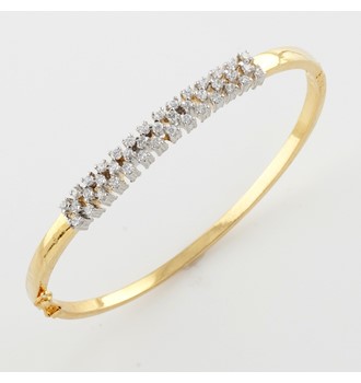 American Diamond Bracelet with 14 k gold overlay