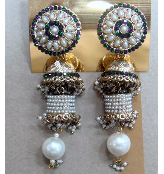 EARRING PEARL (JHUMKA) 