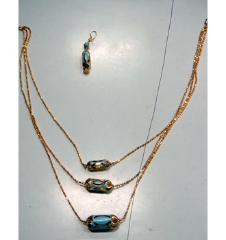GOLD FILLED DIAMOND CUT SET ( DRAGON FLY)
