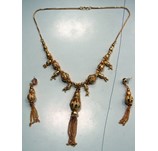 GOLD FILLED NECKLACE WITH EARRING