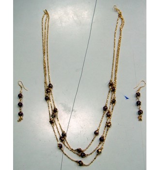 GOLD PLATED LAZER CUT SET ( DRAGON FLY)