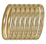 GOLD SEMANARIO BANGLE /DIAMOND CUT BANGLE
