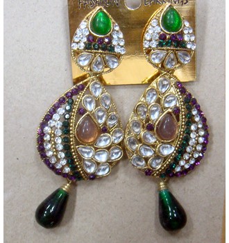 LONG PEACOCK BLEND EARRING