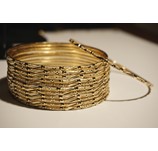 GOLD -1.75 MM SLIM DIAMOND CUT BANGLES NS16