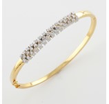 American Diamond Bracelet with 14 k gold overlay